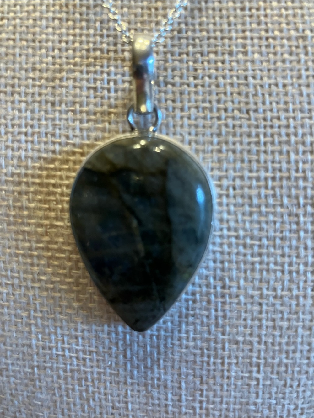 LABRADORITE PENDANT And BRACELET BOTH PIECES ARE STERLING SILVER STAMPED - Picture 13 of 15